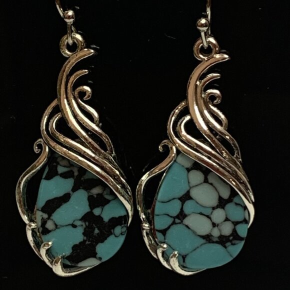 Turquoise Earring, Turquoise Jewelry, Boho Earring, Bohemian Earring, Gift Idea - Picture 1 of 4